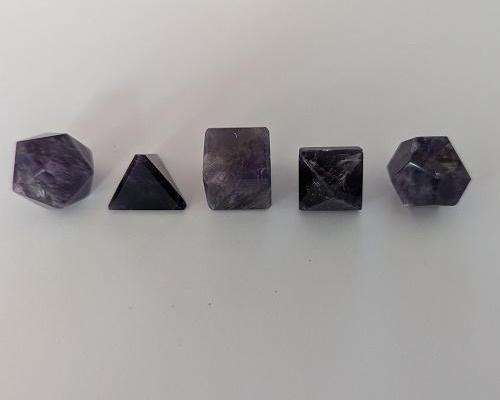 Solides de platon amethyste