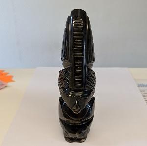 Statuette maya obsidienne doree 1 
